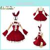 Christmas Wine Red 5xl Sexy Santa Maid Outfit Cosplay Bow Lolita Costume