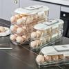 Automatische Roller Eierhouder 1/2/3 Lagen Keuken Koelkast Verse Eieren Opbergrek Plastic Eier Organizer Container Dispenser met Handvat