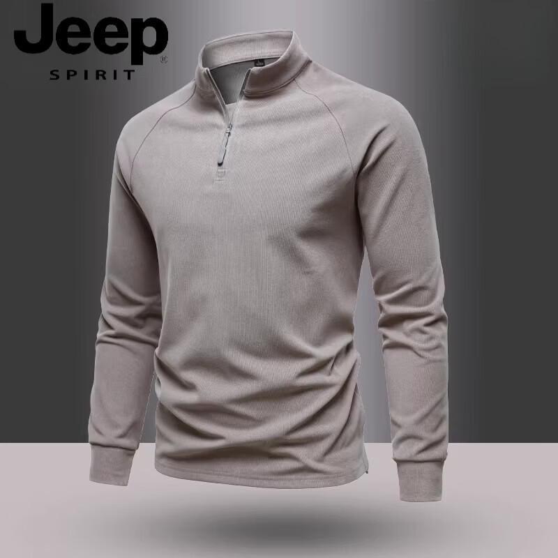 JEEP SPIRIT Men s Half-Zip Stand Collar Sweatshirt XL
