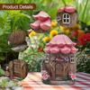 Mushroom Fairy House Figurine, Garden Accessories, Decor for Lawn Terrace Micro