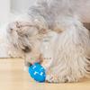 Jouet à mâcher en TPR en forme d'œuf pour chien avec couineur pour chiens de petite et moyenne race Jouet pour la poussée dentaire et le nettoyage Jouet interactif pour animaux de compagnie pour soulager l'ennui