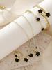 6pcs Same-Color Lucky Flower Jewelry Set - Earrings+Necklace+2 Bracelets+Ring, Cute Daily Decoration Accessories