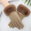 Warm Thickened Plush Open-Finger Cycling Gloves - Windproof, Coldproof Winter Wear