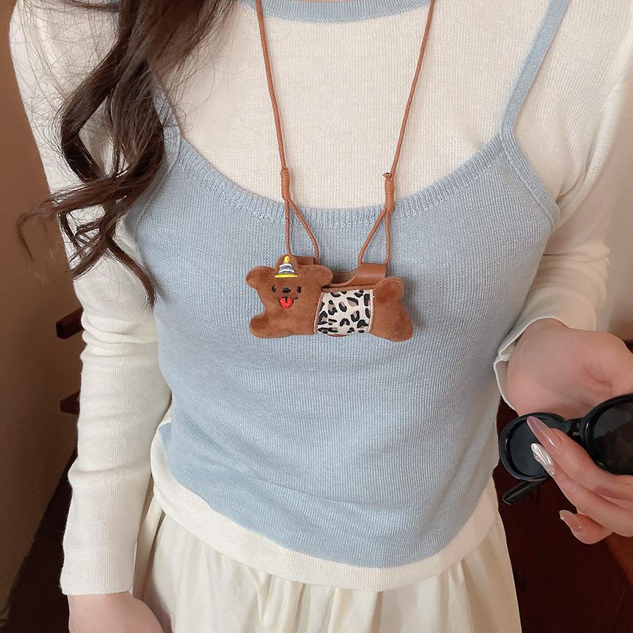 Mengqu Cute Puppy Necklace~ Children's Fun Versatile Long Accessories Women's New Popular Necklaces