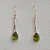 Natürliche Peridot Ohrringe, Handgefertigte Ohrringe, Tropfenförmige Peridot Ohrringe, 925 Sterling Silber Ohrringe, Geschenk für sie, Edelstein Ohrringe