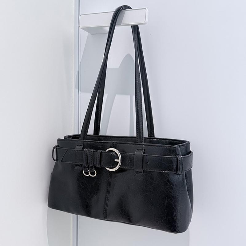 Retro-Style Underarm Bag For Women New 2026 Fashion Women S Handbag Large Capacity Tote Bag For Commuting one size чёрный