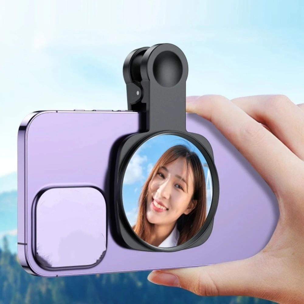 Portable Phone Rear Camera Selfie Mirror Clip-on Office Desk Mirror  Phone Photography