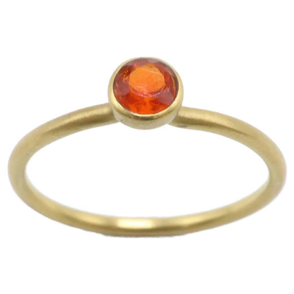 Marie-Helene de Taillac 22K żółte złoto Pierścionek miniaturowy księżniczki z opalem ognistym Żółte złotoUżywany