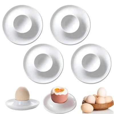 4/6 pezzi Portauova bianchi per uso alimentare, senza BPA, ad alta resistenza, dimensioni compatte, portauova sode portatili