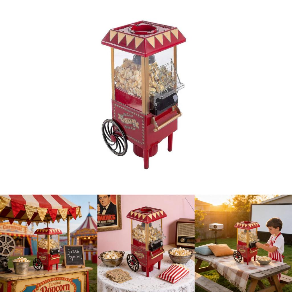 Pony Car Popcorn Machine With Electric Heating For Childrens Play And Party Fun