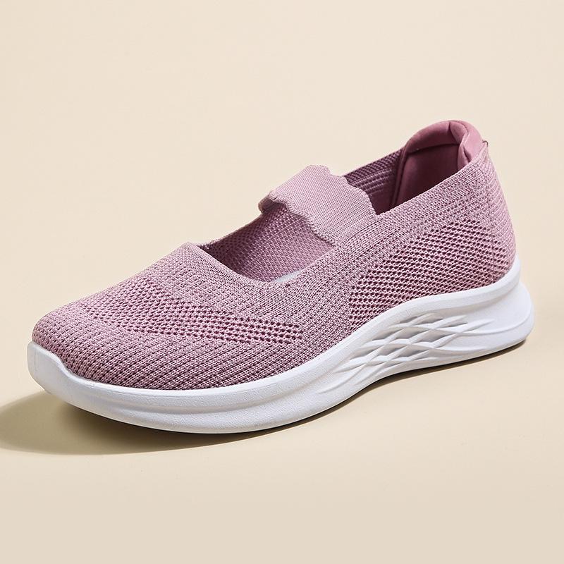 New 2025 Soft-soled Comfortable Walking Shoes Sports and Leisure Single Shoes Middle-aged and Elderly Mother Shoes One-pedal Breathable Women's Shoes