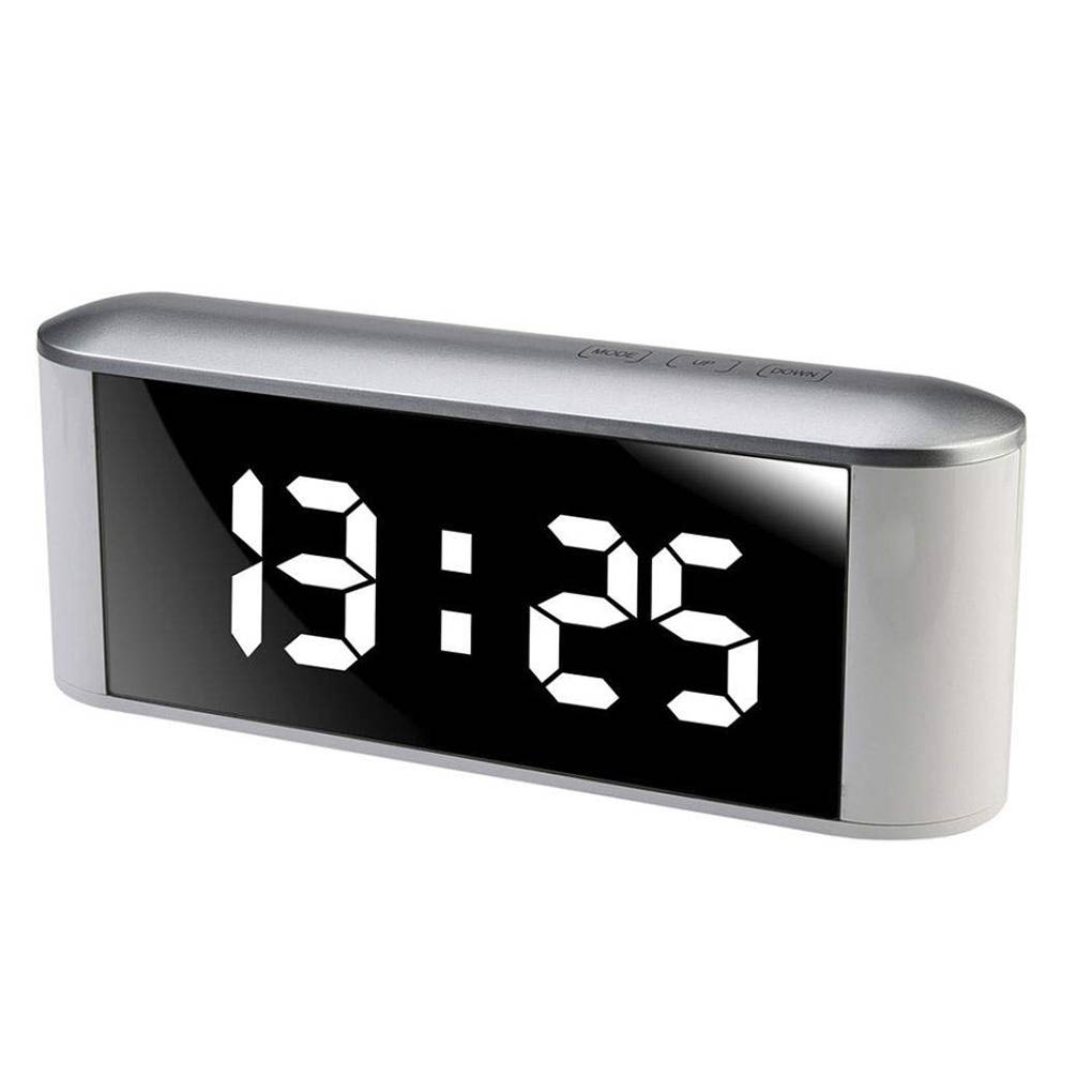 Alarm Clock Digital Electronic Clock Home Decor Mirror Alarm with Temperature
