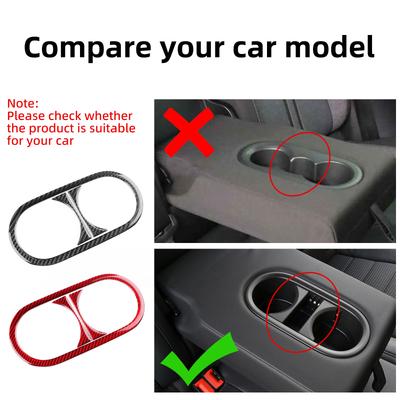 Real Soft Carbon Fiber Sticker For SEAT Ateca 5F 2016-2025 For Cupra Ateca 5F 2018-2025 LHD RHD Car Rear Drain Cup Holder Panel