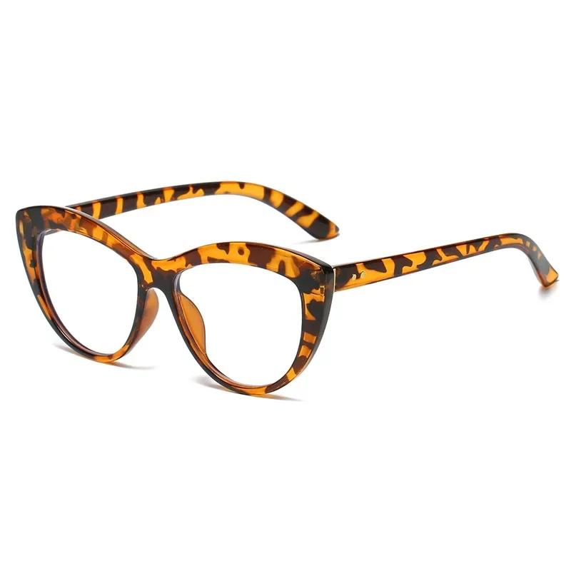  Fashion Eyeglasses Frames for Women Cat Eye Glasses Frame Red White Clear Optical Spectacles Blue Light Blocking Glasses