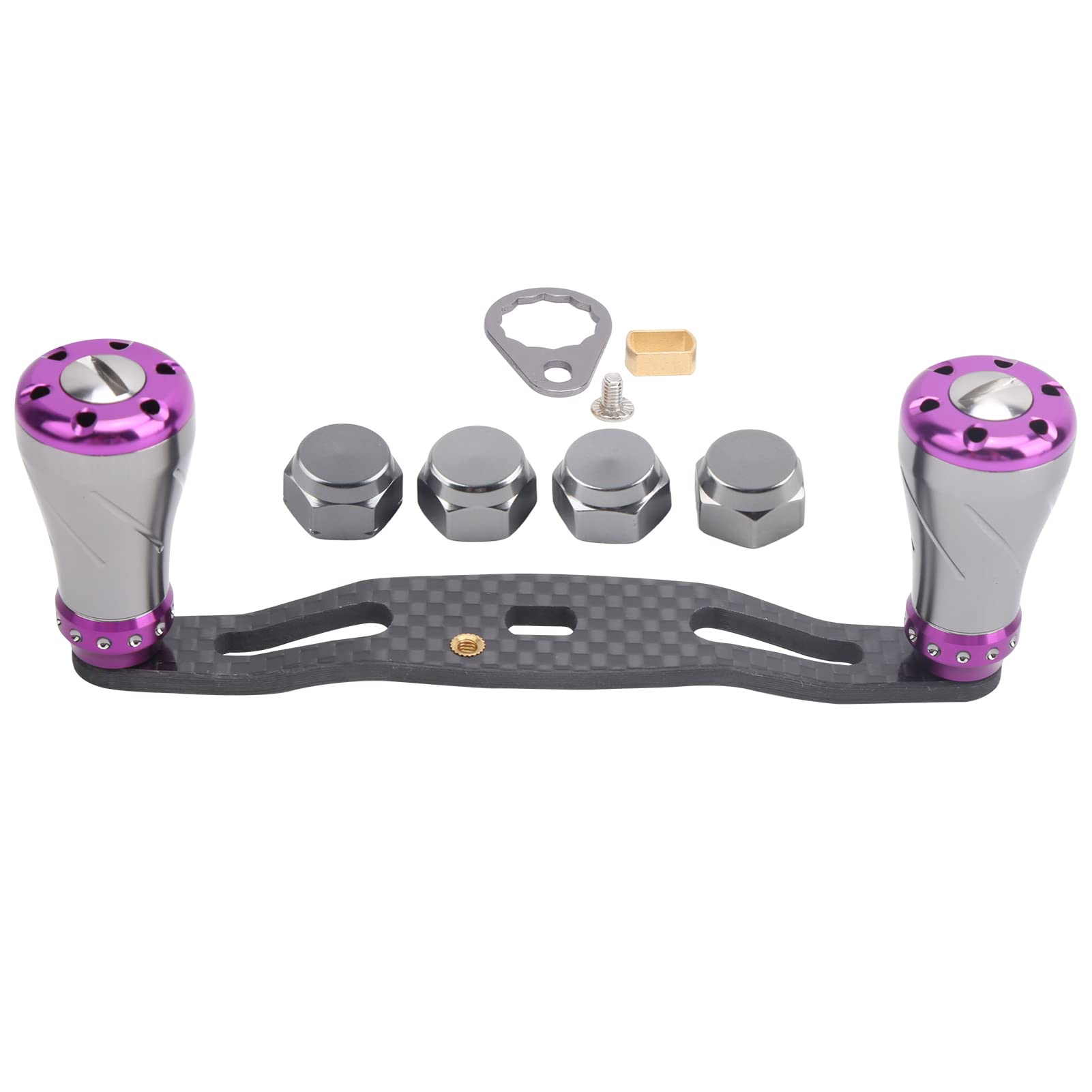 

95mm Carbon Reel Spinning Reel Handle Fishing Reel Knob Saltwater Lightweight Carbon Metal for Bass Replacement Handle, Replacement, Replacement,