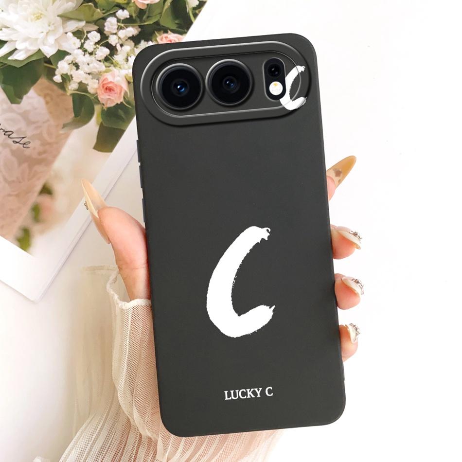 For Honor 500 5G Lucky Initial Letter Phone Case For Honor 500 MEY-AN00 Soft Silicone Shockproof Cases Bumpers