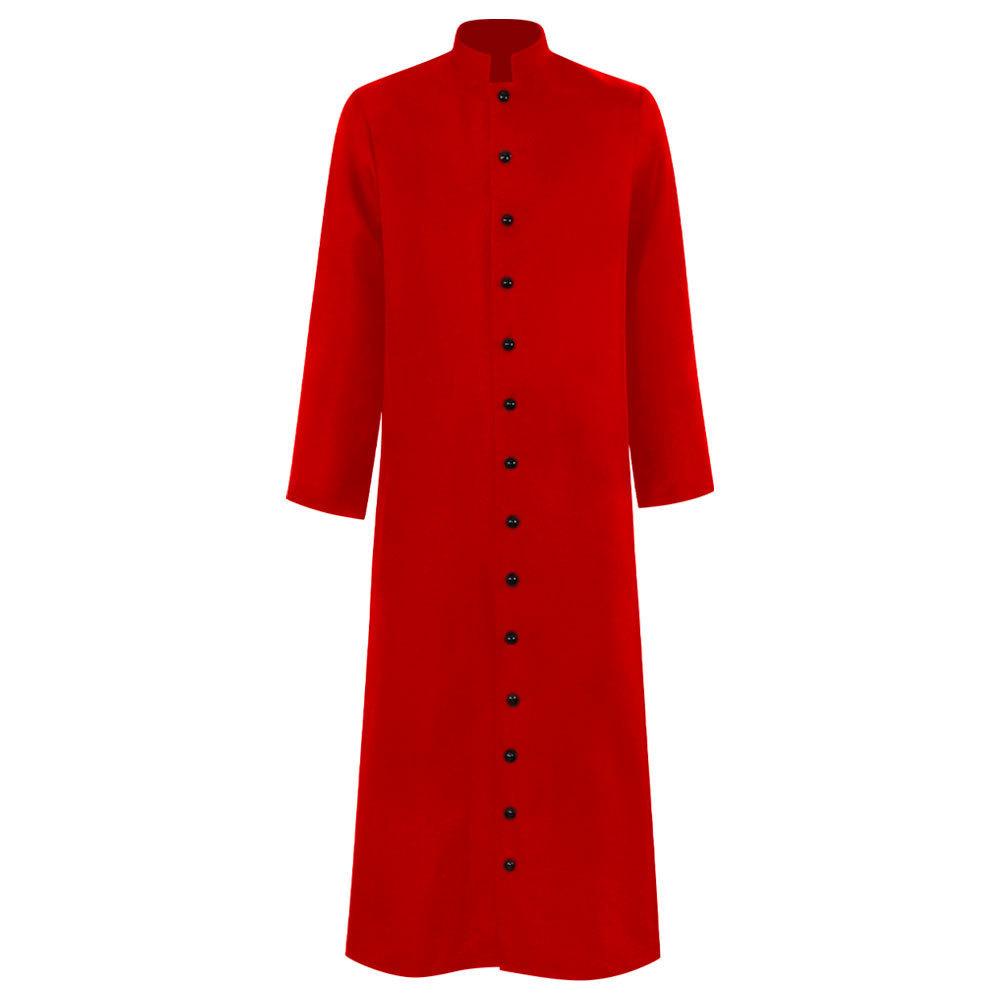 Fantasy Priest Cosplay Costume For Halloween Party With Long Robe For Adults