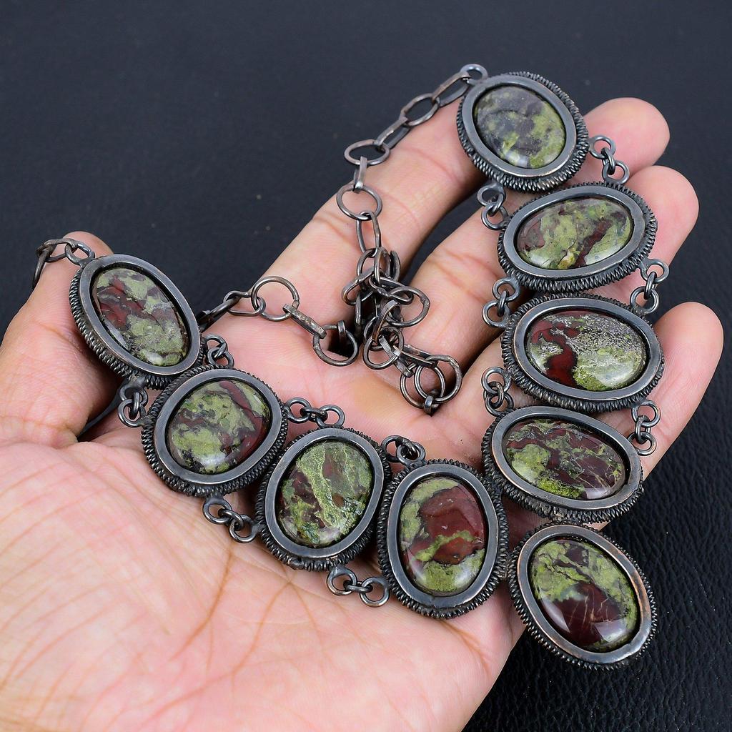 Dragon Blood Jasper Necklace, Natural Gemstone 999 Copper Wire Wrapped Necklace, Handmade Jewelry, Anniversary And Birthday Gift For Her