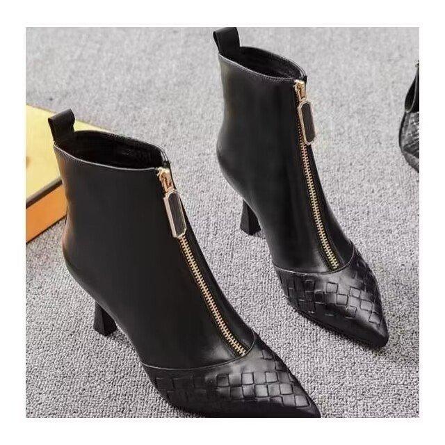 

Женские осенне-зимние ботильоны на шпильке, темпераментные бархатные ботильоны на маленьком каблуке, ботинки Мартин, тонкие ботильоны 37