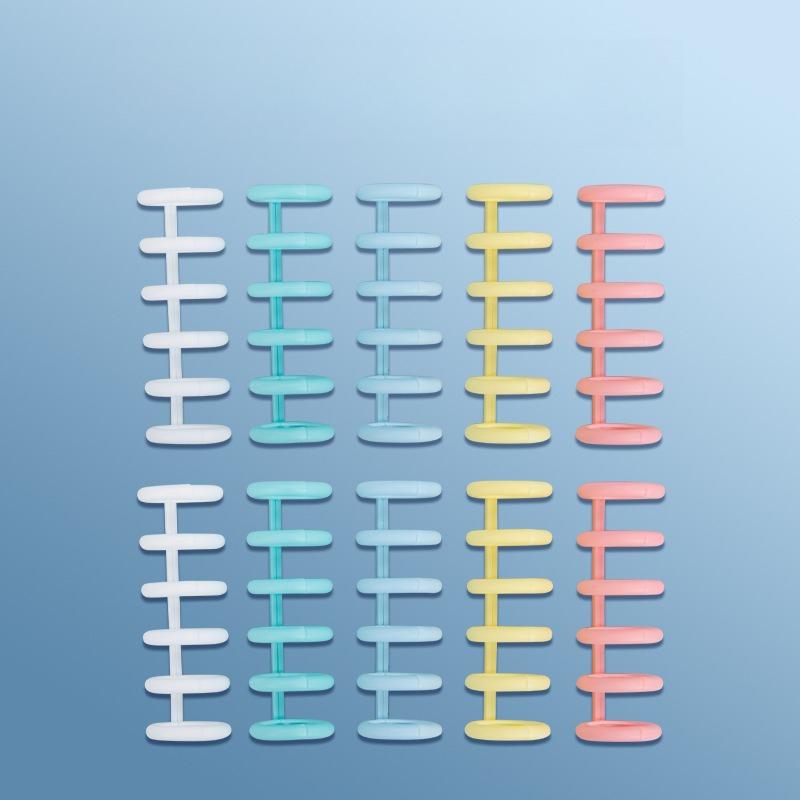 10Pcs New 6 Holes Loose Leaf Binder Ring  Scrapbooking Album Binder Spiral Binding Clips Cute Stationery Student School Supplies