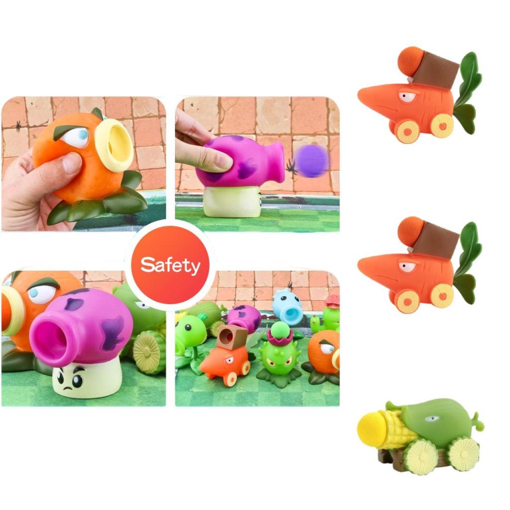 Plant Vs. Zombie Toy Olive Machine Gun With Pea Clip And Corn Shooter Accessories