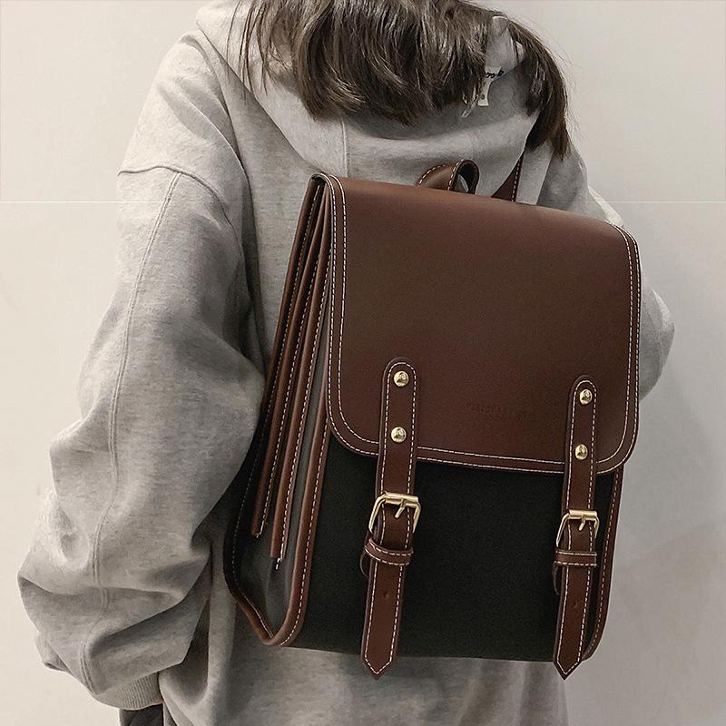 Sac à dos polyvalent pour femmes, nouveau automne et hiver, tendance rétro britannique haut de gamme, sac d'école universitaire