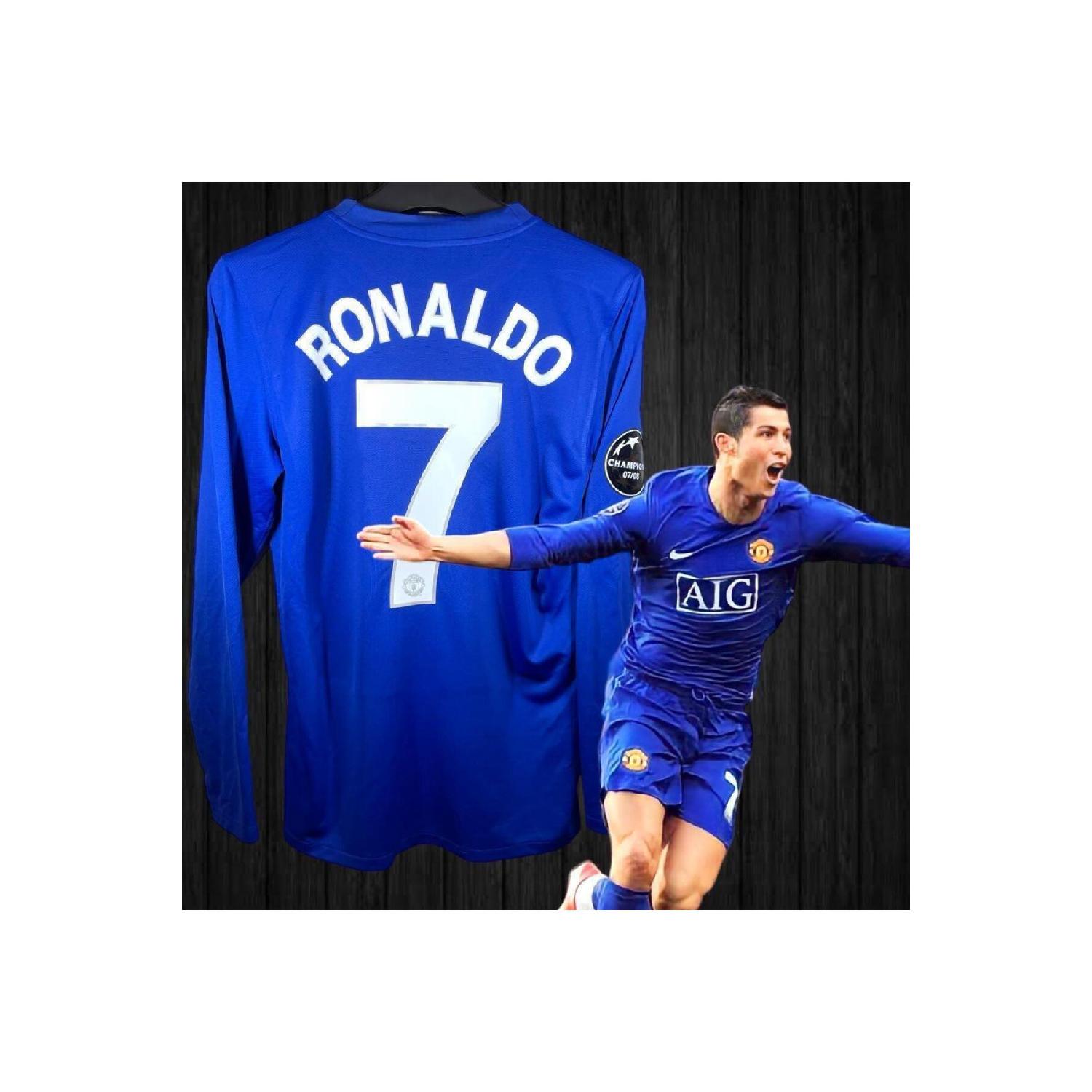 

Роналду Манчестер Юнайтед 2008 Синий Узунколь Ретро Футбол Джерси Ностальгия Джерси