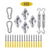 Ship Sunshade Stainless Steel Spring Hook Awning Canopy Buckle Swing Hardware Screws Kit for Household Outdoor