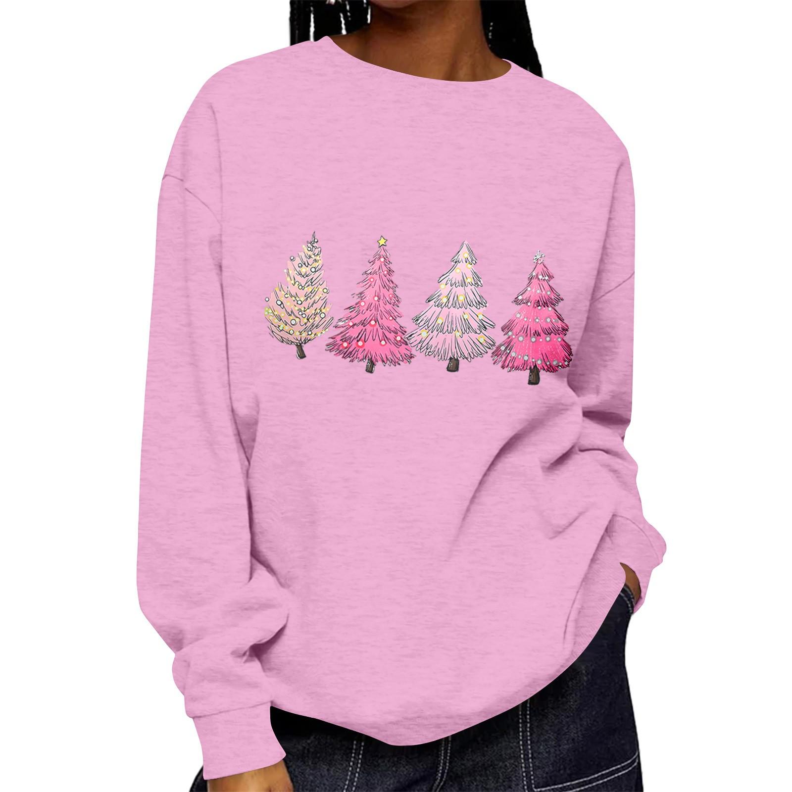 

Женская модная повседневная свободная толстовка с круглым вырезом и длинным рукавом, однотонная XXXL розовый