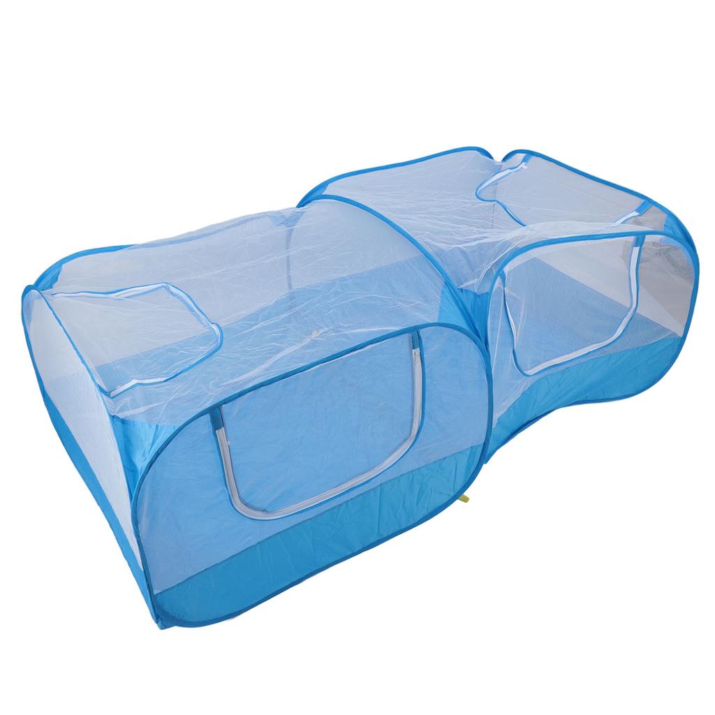Foldable Pet Play Tent Portable Breathable Transparent Mesh Wall Pop Open Small Animal Playpen for