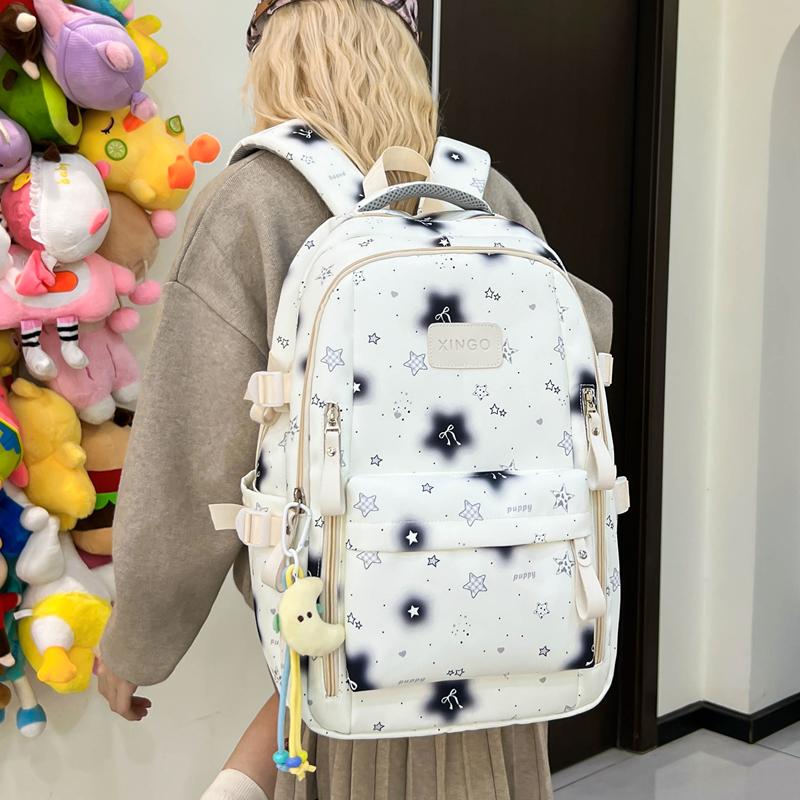 Women's Backpack Student Schoolbag Junior High School High School Large Capacity Star Backpack