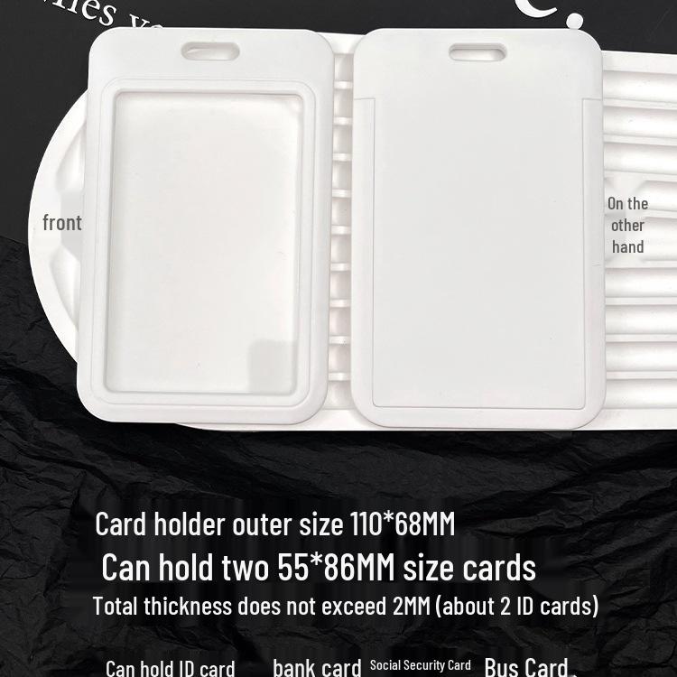 In-Style Minimalist Keychain Card Holder - Fits ID, Bus, Campus, Access, Employee Cards with Transparent Design