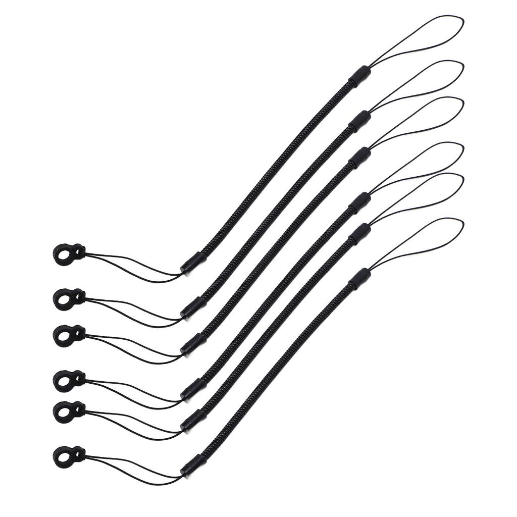 6PCS Elastic Pen Lanyard Retractable Spring Coil Strap Anti Lose Pen Leash with Ring for Tethering Drawing Pens