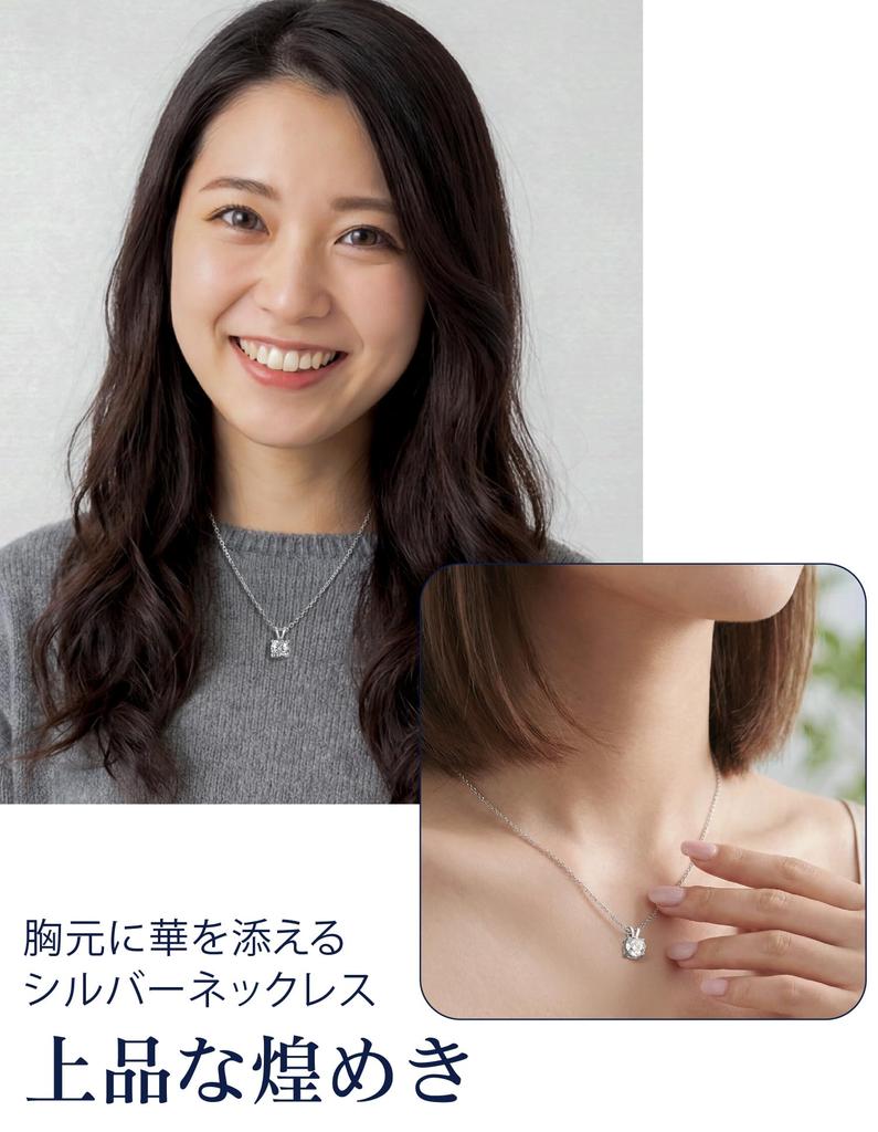 MomentWish Moissanite Necklace for Women, Single Pendant, Platinum Necklace, 925 Sterling Silver, Hypoallergenic, Gift Box Included (1ct)