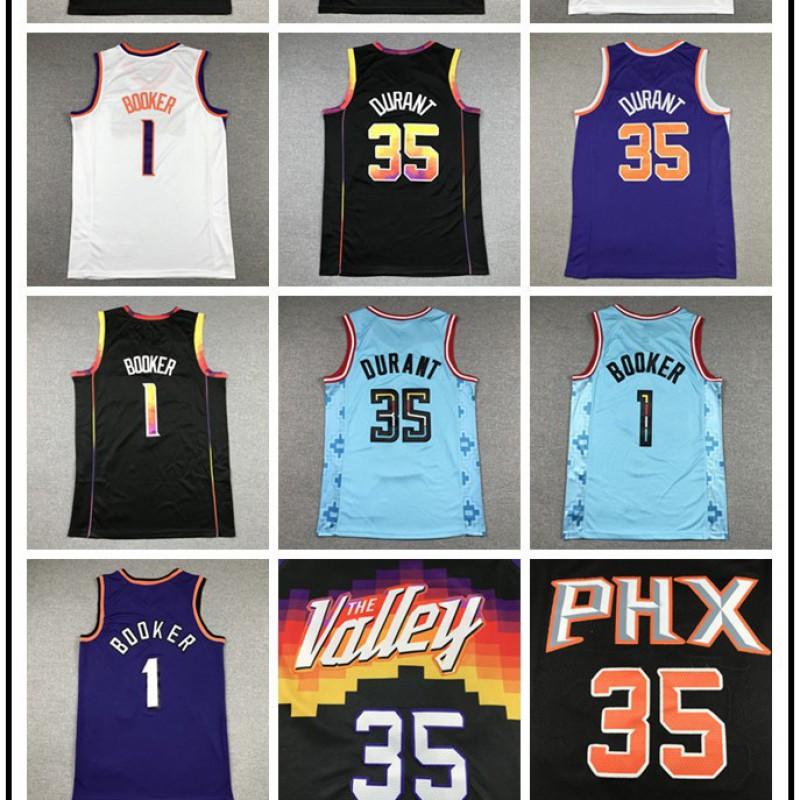 Mens Phoenix Suns 35 Kevin Durant Basketball Jersey Embroidered Cotton Sportswear Practice Game Casual Wear