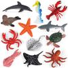 12pcs Plastic Sea Life Animals Model Starfish Simulated Fish Tank Decorations  Kids Birthday Gift