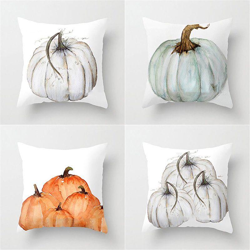 Elegant Watercolor Pumpkin Cushion Cover Pillow Case Adds Festive Charm To Any Room