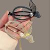1Pc Light Luxury Versatile Elegant Fishtail Twist Clip, Sophisticated Tassel, Metal Back Hair Updo, Hair Accessory for Women