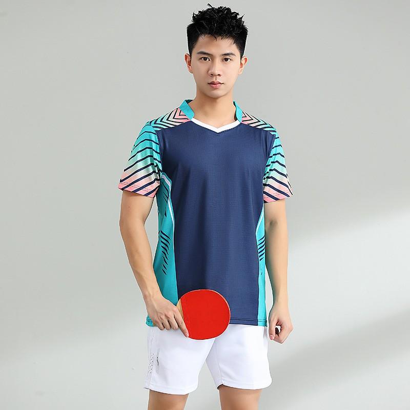 Men Women Badminton Sport T-Shirt Short Sleeve Quick Dry Athletic Wear Training Jersey
