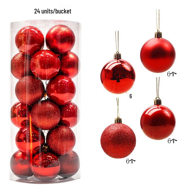 36 Electroplated Plastic Christmas Ball Ornaments for Tree and Window Decoration