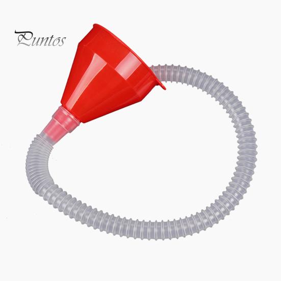 Imbuto di riempimento olio in plastica universale per auto, moto, camion, con tubo morbido