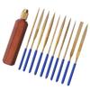 11Pcs Small File Set Alloy Jewelers Files Woodworking Metal Wood Plastic Carving Tool Rosewood Hex