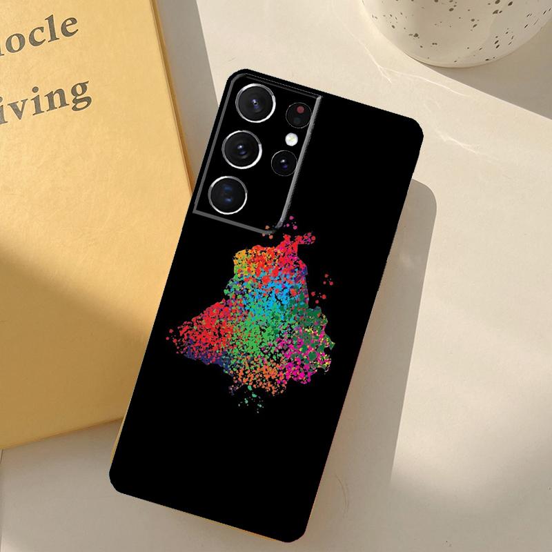 

Punjab Map Phone Case For Samsung Galaxy S24 Ultra S20 S21 S22 S23 S25 S9 S10 Plus S25 FE Cover Shell Galaxy S10 Plus