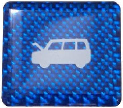 HASEPRO Magical Carbon NEO Hood Opener Emblem TYPE B Blue One Box NBOE-2BLU