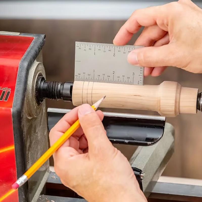 Small Steel Woodworking Rulers Heavy Duty Pocket Rule Small Workshop Rulers for Precisions Measuring & Workshop Layouts