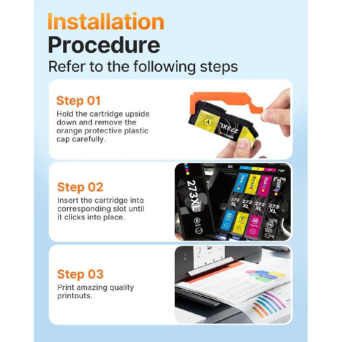 E-Z Ink (Remanufactured Ink Cartridge Replacement for Epson 273XL 273 T273XL to use with XP-520 XP-820 XP-810 XP-600 XP-610 XP-620 Printer (1 Cyan 1