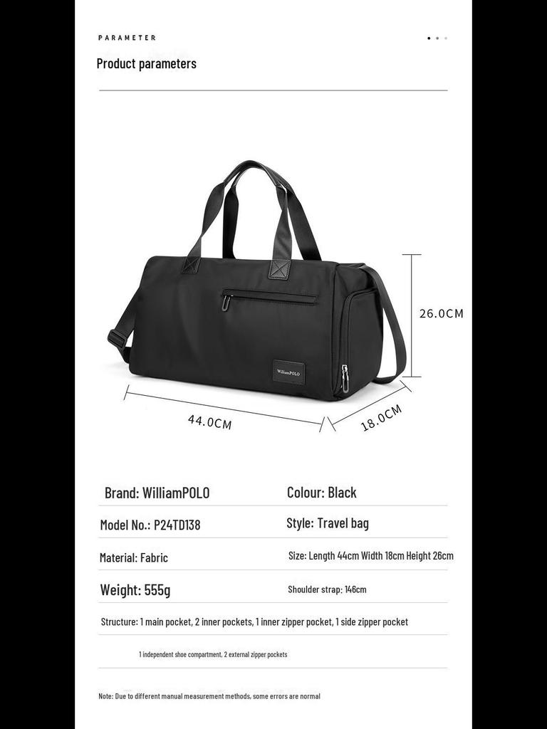 Pánská cestovní taška King Paul: Vodotěsné, velkokapacitní, suché/mokré oddělení, kabelka a sportovní úložiště.