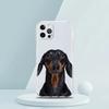15 14 13 12 Mini 11 Pro Max XS X XR 7 8 Plus Clear Shockproof Silicone TPU Case for iPhone with Dachshund Sausage Dog Design