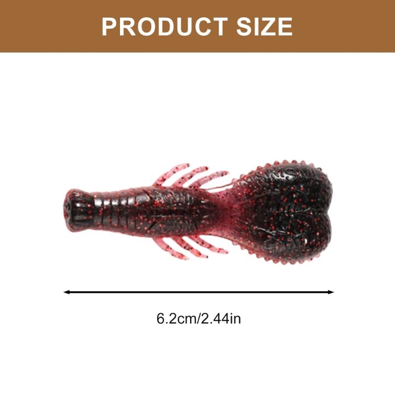 Soft Baits Crawfish Lures Artificial Fishing Baits Lure for Trout 6.2cm 6.7g Heavy Weighted Swimbait Fishing Tackle