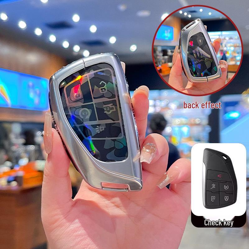 High-End Full-Coverage Metal Key Fob Case for Buick Envision Plus, Envision S/GS, and LaCrosse Cars